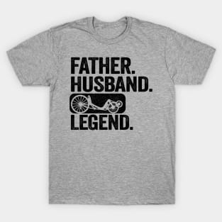 Father Husband Recumbent Legend Funny Recumbent Bike T-Shirt